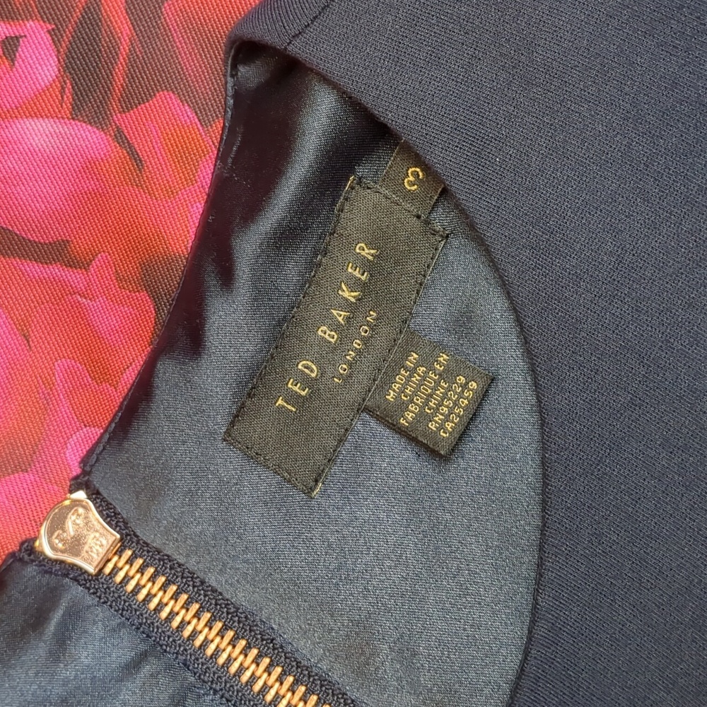 TED BAKER Valkia Blushing Bouquet Fit & Flare Midi Dress Size 3 / US 8 - Picture 10 of 15